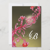MAGIC BERRIES MONOGRAM rood paars grijs wit Kaart (Voorkant)