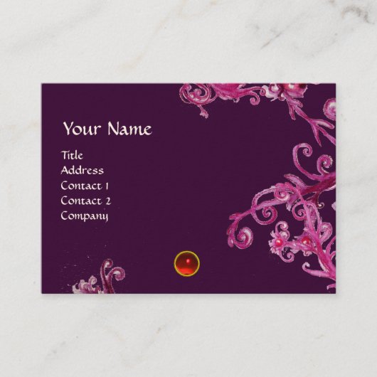 MAGIC BERRIES MONOGRAM rood Visitekaartje (Voorkant)