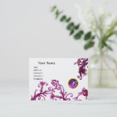 MAGIC BERRIES MONOGRAM, ruby red paars Visitekaartje (Staand voorkant)