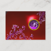 MAGIC BERRIES MONOGRAM, ruby red paars Visitekaartje (Achterkant)