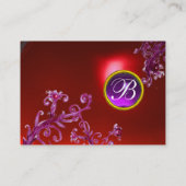 MAGIC BERRIES MONOGRAM, ruby red paars Visitekaartje (Achterkant)
