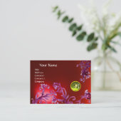 MAGIC BERRIES MONOGRAM, ruby red yellow Visitekaartje (Staand voorkant)