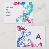 MAGIC BERRIES MONOGRAM swirl Visitekaartje (Voorkant / Achterkant)