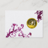 MAGIC BERRIES MONOGRAM, topaas geel platina Visitekaartje (Achterkant)