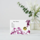 MAGIC BERRIES MONOGRAM, topaz geel linnen Visitekaartje (Staand voorkant)