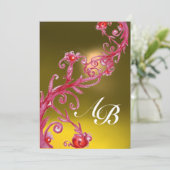 MAGIC BERRIES, MONOGRAM topaz Kaart (Staand voorkant)