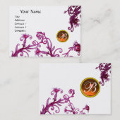 MAGIC BERRIES MONOGRAM, topaz oranje eggshell Visitekaartje (Voorkant / Achterkant)