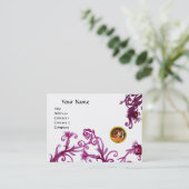 MAGIC BERRIES MONOGRAM, topaz oranje eggshell Visitekaartje (Staand voorkant)