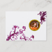 MAGIC BERRIES MONOGRAM, topaz oranje eggshell Visitekaartje (Achterkant)