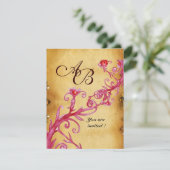 MAGIC BERRIES MONOGRAM WACHTZegelperkament Kaart (Staand voorkant)