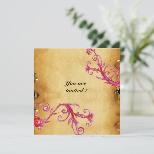 MAGIC BERRIES MONOGRAM WACHTZegelperkament Kaart (Staand voorkant)