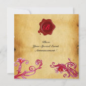 MAGIC BERRIES MONOGRAM WACHTZegelperkament Kaart (Achterkant)