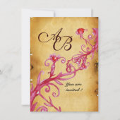 MAGIC BERRIES MONOGRAM wax seal parchment rsvp Kaart (Voorkant)