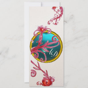 MAGIC BERRIES MONOGRAM white blue red paars gold Kaart