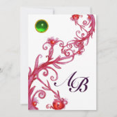 MAGIC BERRIES, MONOGRAM white green red paars Kaart (Voorkant)