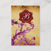 MAGIC BERRIES MONOGRAM WX-verzegeling paars Visitekaartje (Achterkant)