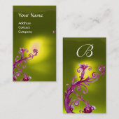 MAGIC BERRIES MONOGRAM yellow Visitekaartje (Voorkant / Achterkant)