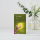 MAGIC BERRIES MONOGRAM yellow Visitekaartje (Staand voorkant)