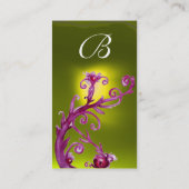 MAGIC BERRIES MONOGRAM yellow Visitekaartje (Achterkant)