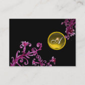MAGIC BERRIES MONOGRAM zwart gem gele Visitekaartje (Achterkant)