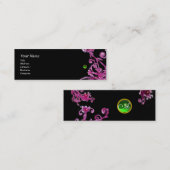 MAGIC BERRIES MONOGRAM zwart groen rood paars Mini Visitekaartje (Voorkant / Achterkant)