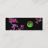 MAGIC BERRIES MONOGRAM zwart groen rood paars Mini Visitekaartje (Achterkant)