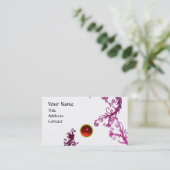 MAGIC BERRIES MONOGRAM zwenkwit rood wit Visitekaartje (Staand voorkant)