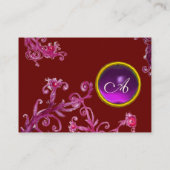 MAGIC BERRIES PAARSE AMETHYST GEM MONOGRAM VISITEKAARTJE (Achterkant)