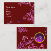 MAGIC BERRIES PAARSE AMETHYST GEM MONOGRAM VISITEKAARTJE (Voorkant / Achterkant)