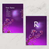 MAGIC BERRIES PAARSE AMETHYST GEM MONOGRAM VISITEKAARTJE (Voorkant / Achterkant)