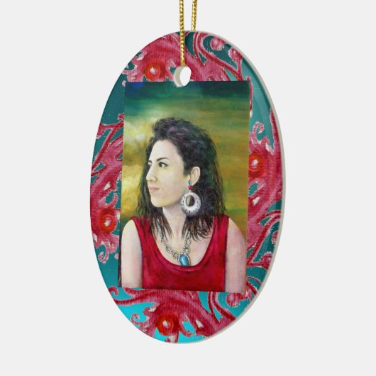 MAGIC BERRIES PHOTO TEMPLATE Red Ruby Keramisch Ornament (Links)