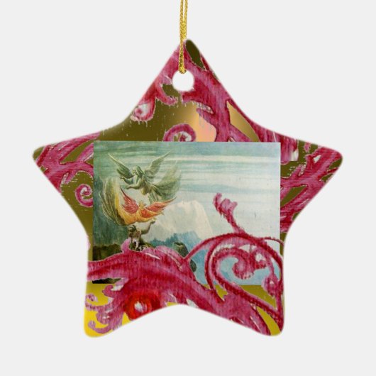 MAGIC BERRIES PHOTO TEMPLATE Red Ruby Keramisch Ornament (Voorkant)