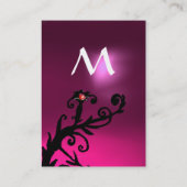 MAGIC BERRIES PINK FUCHSIA AMETHYST GEM MONOGRAM VISITEKAARTJE (Achterkant)