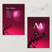 MAGIC BERRIES PINK FUCHSIA RUBY MONOGRAM VISITEKAARTJE (Voorkant / Achterkant)