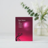 MAGIC BERRIES PINK FUCHSIA RUBY MONOGRAM VISITEKAARTJE (Staand voorkant)