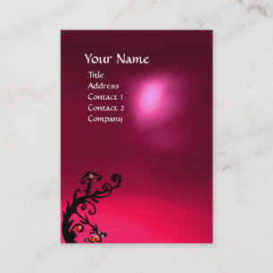MAGIC BERRIES PINK FUCHSIA RUBY MONOGRAM VISITEKAARTJE