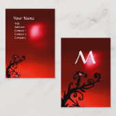 MAGIC BERRIES RED RUBY GEM MONOGRAM VISITEKAARTJE (Voorkant / Achterkant)