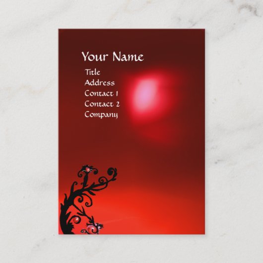 MAGIC BERRIES RED RUBY GEM MONOGRAM VISITEKAARTJE (Voorkant)