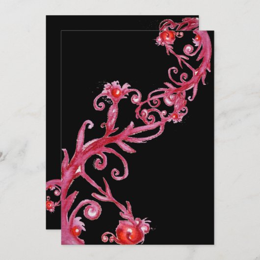 MAGIC BERRIES, rood zwart Kaart (Voorkant / Achterkant)