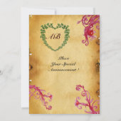 MAGIC BERRIES SHAMROCK HEART MONOGRAM parchment Kaart (Achterkant)