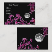 MAGIC BERRIES WHITE CRYSTALGEM MONOGRAM zwart Visitekaartje (Voorkant / Achterkant)