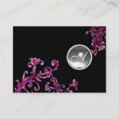 MAGIC BERRIES WHITE CRYSTALGEM MONOGRAM zwart Visitekaartje (Achterkant)