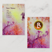 MAGIC BERRIES YELLOW ORANJE AGATE GEM MONOGRAM VISITEKAARTJE (Voorkant / Achterkant)