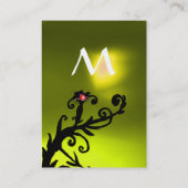 MAGIC BERRIES YELLOW TOPAZ GEM MONOGRAM red black Visitekaartje (Achterkant)