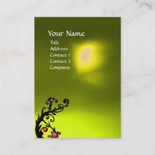 MAGIC BERRIES YELLOW TOPAZ GEM MONOGRAM red black Visitekaartje