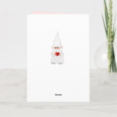 Magic Birthday Gnome with Heart op Roze Kaart (Achterkant)