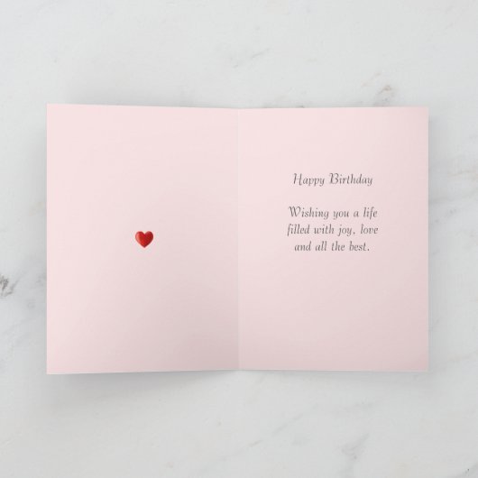 Magic Birthday Gnome with Heart op Roze Kaart (Binnen)
