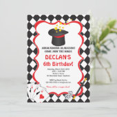 Magic Birthday Invitation, Magic Birthday Invite Kaart (Staand voorkant)