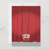 Magic Birthday Party Invitation Top Hat & Magic. Kaart (Achterkant)