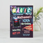 Magic Birthday Uitnodiging (Staand voorkant)